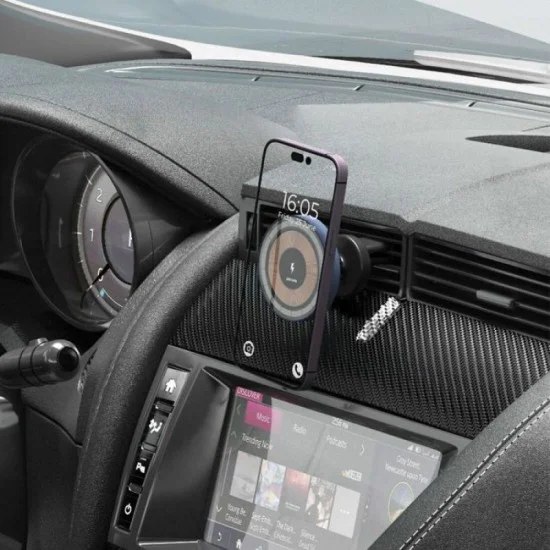 Porodo Lucid Magsafe Car Mount Car Charger-Type-C Cable Included - Black